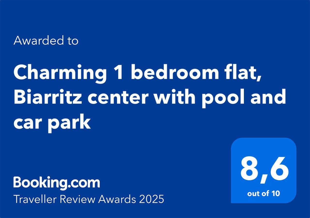 Charming 1 Bedroom Flat, Biarritz Center With Pool And Car Park Eksteriør bilde